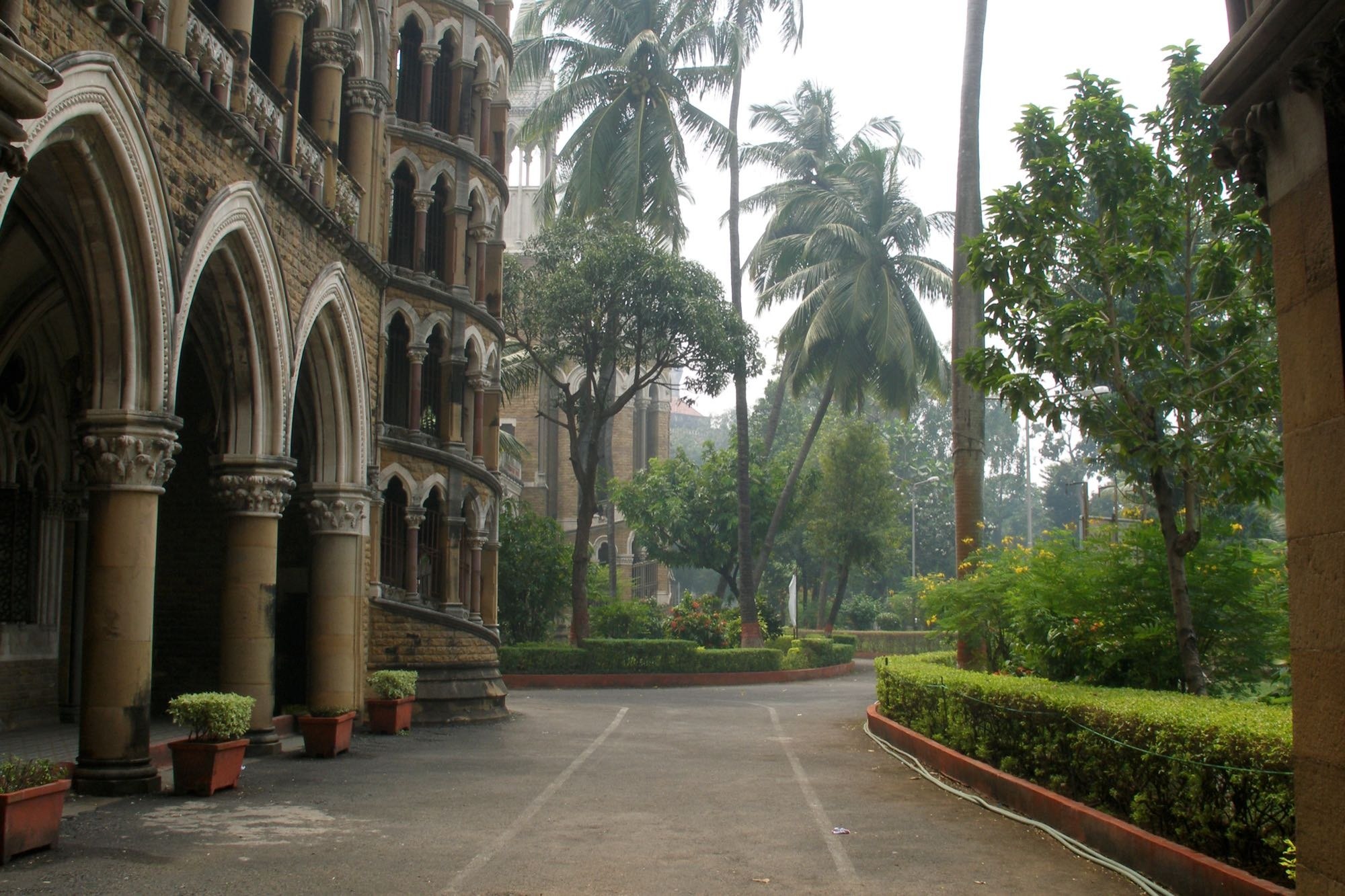 A Gothic arcade at the University of Mumbai's Fort campus
